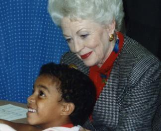 Governor Ann Richards visiting MOVE IT Math