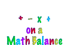 Add subtract multiply divide on a math balance