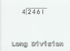 Long division conventional division algorithm