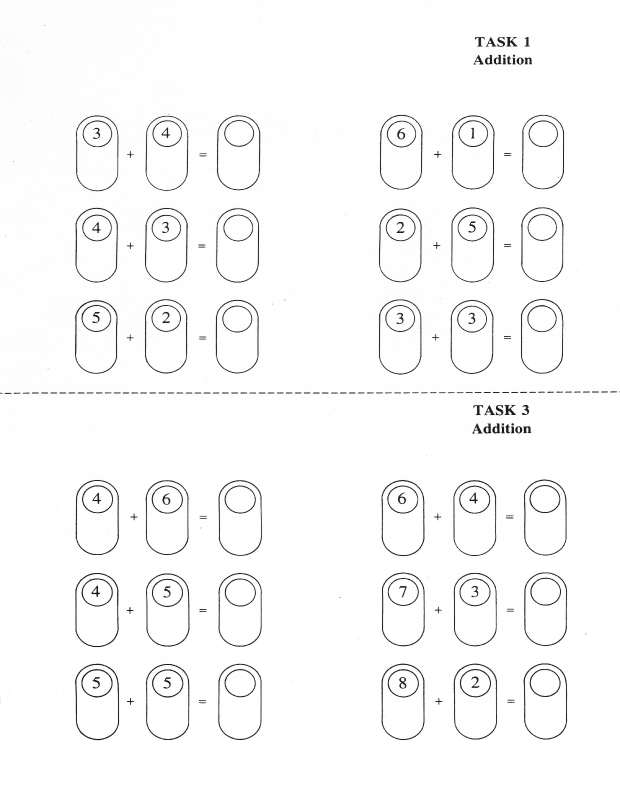 Addition Math Balance Activity Cards